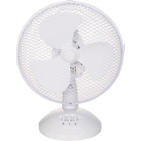 Russell Hobbs Ventilador portátil de escritorio, 23 cm, 2 velocidades, oscilación con ángulo amplio, silencioso, para dormitorio