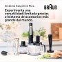 Braun Minipimer 7 MQ7087X - Batidora de Mano de 1000W, Minipicadora de 350ml, Pasapuré, Varillas, Procesador de Alimentos con 3