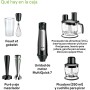 Braun Minipimer 7 MQ7087X - Batidora de Mano de 1000W, Minipicadora de 350ml, Pasapuré, Varillas, Procesador de Alimentos con 3
