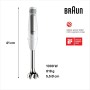 Braun Minipimer 7 MQ7087X - Batidora de Mano de 1000W, Minipicadora de 350ml, Pasapuré, Varillas, Procesador de Alimentos con 3