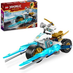 LEGO Ninjago Moto de Hielo de Zane de Juguete con 1 Minifigura, Juego de Aventuras Ninja con Vehículo, Regalo para Niños y Niñas