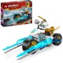 LEGO Ninjago Moto de Hielo de Zane de Juguete con 1 Minifigura, Juego de Aventuras Ninja con Vehículo, Regalo para Niños y Niñas