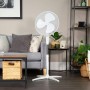 Russell Hobbs Ventilador de pie, 40,64 cm, ligero, 3 velocidades, oscilación con ángulo amplio, flujo de aire potente, altura