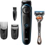 Braun Recortadora de Barba y Cortapelos BT3240, Máquina Cortar Pelo, para Hombre, 39 Ajustes de Longitud, Negro y Azul