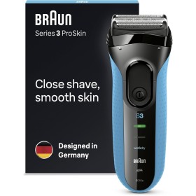 Braun Series 3 ProSkin 3010s - Afeitadora eléctrica/máquina de afeitar recargable Wet & Dry (de uso en húmedo y seco) color azul