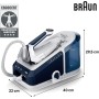 Braun CareStyle 7 IS7262GY, Centro de Planchado con Generador de Vapor Profesional, FreeGlide 3D, iMode e iCare, Planchado