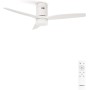 CREATE / WINDCALM/Ventilador de techo ABS con luz blanco aspas efecto madera clara y mando / 40W, Silencioso, Ø132 cm, 6