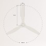 CREATE / WINDCALM/Ventilador de techo ABS con luz blanco aspas efecto madera clara y mando / 40W, Silencioso, Ø132 cm, 6