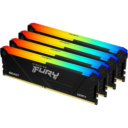 Kingston Fury Beast RGB 16GB 3200MT/s DDR4 CL16 DIMM PC Memoria para Ordenadores de sobremesa KF432C16BB2A/16