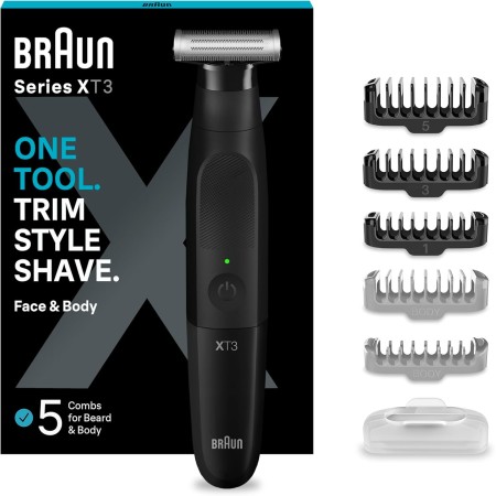 Braun Series X Recortadora de Barba, maquina de afeitar, cortapelos hombre, Afeitadora Eléctrica Hombre con Rasuradora para
