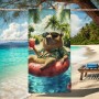 Toalla de playa tropical Capybara colorida de microfibra estampada con animales, toalla de relajación de verano, secado rápido,