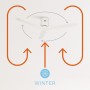 CREATE / WINDCALM/Ventilador de techo ABS con luz blanco con mando / 40W, Silencioso, Ø132 cm, 6 velocidades, 3 temperaturas de