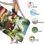Toalla de playa tropical Capybara colorida de microfibra estampada con animales, toalla de relajación de verano, secado rápido,