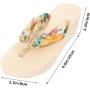 Holibanna Chanclas con Cuña de Bohemia Zapatillas de Playa para Mujer Talla 36 6Us 3. 5Uk 36. 5Eu (Beige)