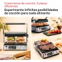 Braun MultiGrill 7 CG 7040, Plancha Cocina Eléctrica con Control Electrónico, 2 Termostatos Independientes, 3 Posiciones de