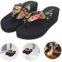Holibanna Chanclas con Cuña de Bohemia Zapatillas de Playa para Mujer Talla 36 6Us 3. 5Uk 36. 5Eu (Beige)