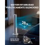 MIDEA Ventilador Torre de 4 Velocidades con Control Remoto - Ventilador de Torre Silencioso con Oscilación 90º - Enfriador de