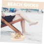 Holibanna Chanclas con Cuña de Bohemia Zapatillas de Playa para Mujer Talla 36 6Us 3. 5Uk 36. 5Eu (Beige)