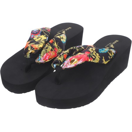 Holibanna Chanclas con Cuña de Bohemia Zapatillas de Playa para Mujer Talla 36 6Us 3. 5Uk 36. 5Eu (Beige)