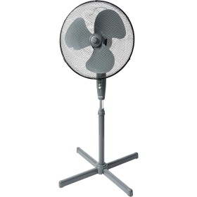 Bestron Ventilador de pedestal con tres velocidades, ventilador con función de oscilación de 75° y altura regulable hasta 122