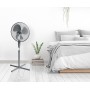 Bestron Ventilador de pedestal con tres velocidades, ventilador con función de oscilación de 75° y altura regulable hasta 122
