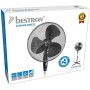 Bestron Ventilador de pedestal con tres velocidades, ventilador con función de oscilación de 75° y altura regulable hasta 122