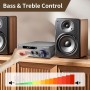 4.1 Canales Amplificador, 1600W Audio Amplificador, Bluetooth 5.0 Mini Hi-Fi Digital Amperio Integrado para los altavoces del