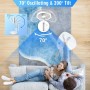 LIPETY Ventilador de Pie Oscilante Portátil Plegable, 9" 7200 mAh Bateria Recargable USB C Pequeño Mesa Ventiladores con Control