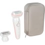 Braun Silk-épil 9, Depiladora con cabezal giratorio para depilación fácil, impermeable, piel suave de larga duración, con