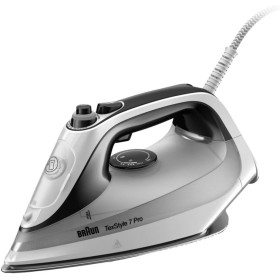 Braun TexStyle 7 Pro SI7149WB Dry & Steam iron EloxalPlus soleplate 2900 W Black, White