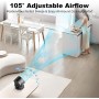 Rintea Ventilador de Mesa Potente, 100 Velocidades, 4000mAh Recargable ventilador con Inclinación Variable de 115° y Función de