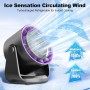 Rintea Ventilador de Mesa Potente, 100 Velocidades, 4000mAh Recargable ventilador con Inclinación Variable de 115° y Función de