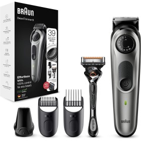 Braun Cortadora de barba serie 5 y cortadora de pelo con maquinilla de afeitar Gillette Fusion5 ProGlide, 39 ajustes de