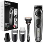 Braun Cortadora de barba serie 5 y cortadora de pelo con maquinilla de afeitar Gillette Fusion5 ProGlide, 39 ajustes de