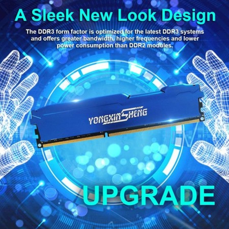 Yongxinsheng DDR3 16GB Kit (8GBx2) 1600MHz Memoria Ram Escritorio Udimm PC3-12800 Sin ECC Sin Búfer 1.5V CL11 2Rx8 Dual Rank 240