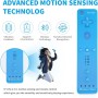 TechKen 2 Piezas Controller para Wii con Nunchuck,Mando Wii Motion Plus Integrado con Nunchuk Controller Funda de Silicona