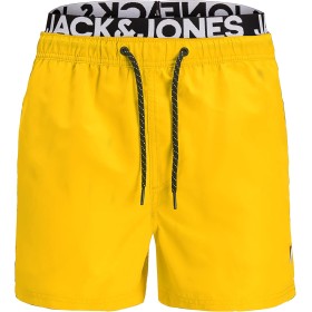 JACK & JONES Jjiaruba Jjswimshorts AKM Db WB Solid Bañadores Ajustados para Hombre