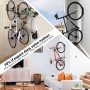 VOUNOT® Soportes de Pared para Bicicletas, Gancho para Colgar Bicicleta, Soporta Hasta 30kg Cada Uno, Portabicicletas de