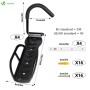 VOUNOT® Soportes de Pared para Bicicletas, Gancho para Colgar Bicicleta, Soporta Hasta 30kg Cada Uno, Portabicicletas de
