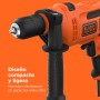 BLACK+DECKER Taladro Percutor con Cable 710W, Portabrocas 13mm, Incluye 4 Brocas, empuñadura lateral y maletín, Velocidad 0-2800