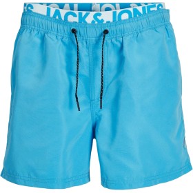 JACK & JONES Jjiaruba Jjswimshorts AKM Db WB Solid Bañadores Ajustados para Hombre