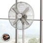 Cecotec Ventilador de Pie EnergySilence 620 Retrostyle. 50 W, Acabado en Cromado, Diámetro 16" con 4 Aspas, 3 Velocidades,