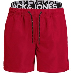 JACK & JONES Jjiaruba Jjswimshorts AKM Db WB Solid Bañadores Ajustados para Hombre