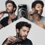 Braun Recortadora de Barba con Gillette Fusion 5 ProGlide Maquinilla de Afeitar Hombre, 2 Cabezales y 39 Ajustes de Longitud,