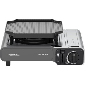 Campingaz Camp Bistro 3 Combo Hornillo y Plancha | Hornillo Camping de 1 Quemador | 2200 vatios | Cocina portátil compacta para
