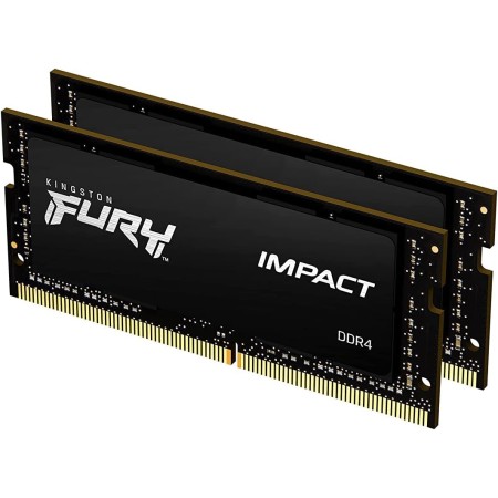 Kingston FURY Impact 32GB (2x16GB) 3200MHz DDR4 CL20 Memoria Portátil Kit de 2 KF432S20IBK2/32