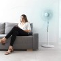 Cecotec Ventilador de Pie con Mando a Distancia EnergySilence 620 Flow Control. 50W, Diámetro de 16", Temporizador 12h, Control