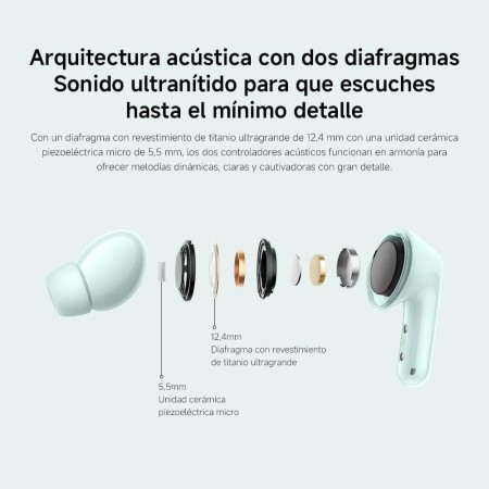 Xiaomi Redmi Buds 6 - Auriculares inalámbrico, cancelación de Ruido, Ligero, 10 Horas de autonomía y 42 Horas con el Estuche de