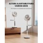 MIDEA Ventilador de Pie de 12 Velocidades con Control Remoto - Ventilador Silencioso con Oscilación 120º + 135º - Ventiladores