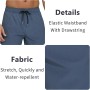 Aisprts Bañador Hombre Shorts de Baño 2 en 1 con Forro de Compresión Pantalones Cortos de Natación Elásticos de Secado Rápido